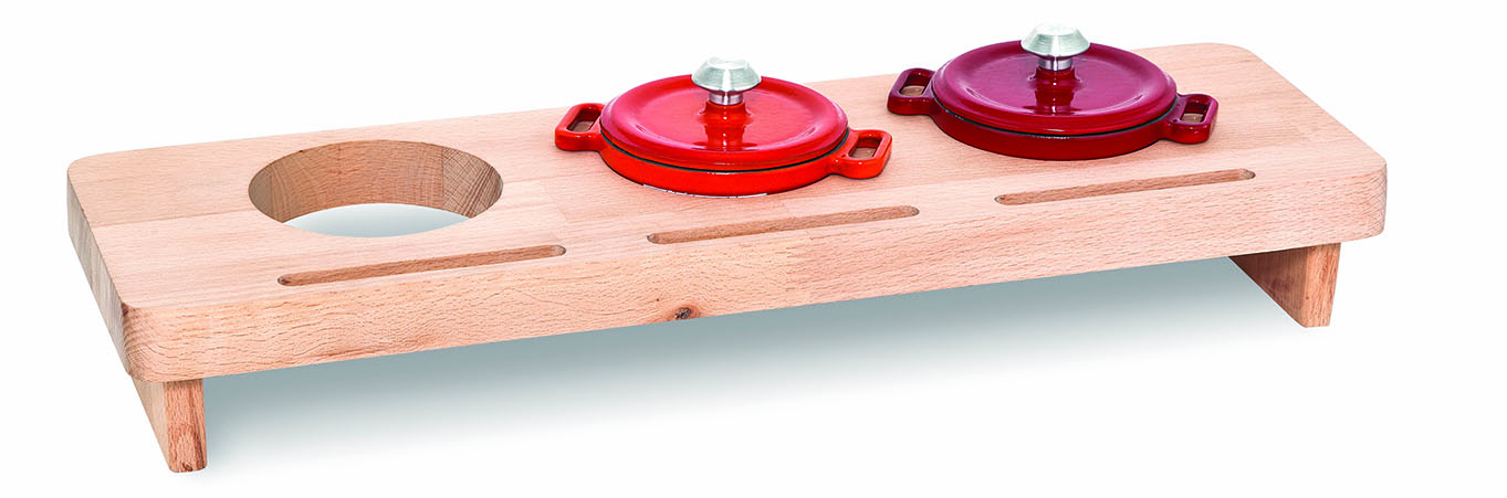 Lava Ahşap 3'Lü Mini Tencere Altlığı
