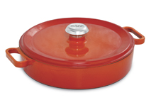 Lava Yayvan Döküm Tencere - Turuncu 24 cm - 4,4 Lt