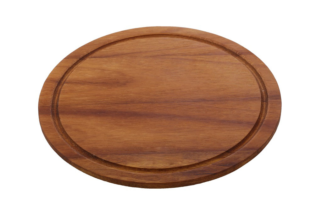 Yuvarlak Ahşap Sunumluk - Ireko 28 cm