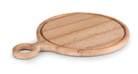 Saplı Pizza Tahtası - Kayın 28 cm