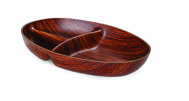 3 Partitioned Oval Nuts Bowl 16,5X24X4 cm