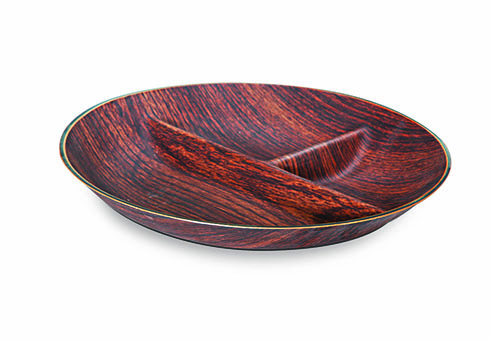 3 Partitioned Round Nuts Bowl 25,5X25,5X3 cm
