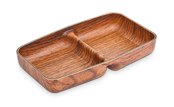2 Partitioned Nuts Bowl 10X17,5X2,5 cm