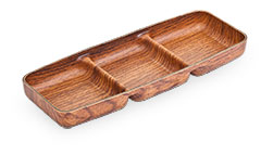 3 Partitioned Nuts Bowl 10X26X2,7 cm